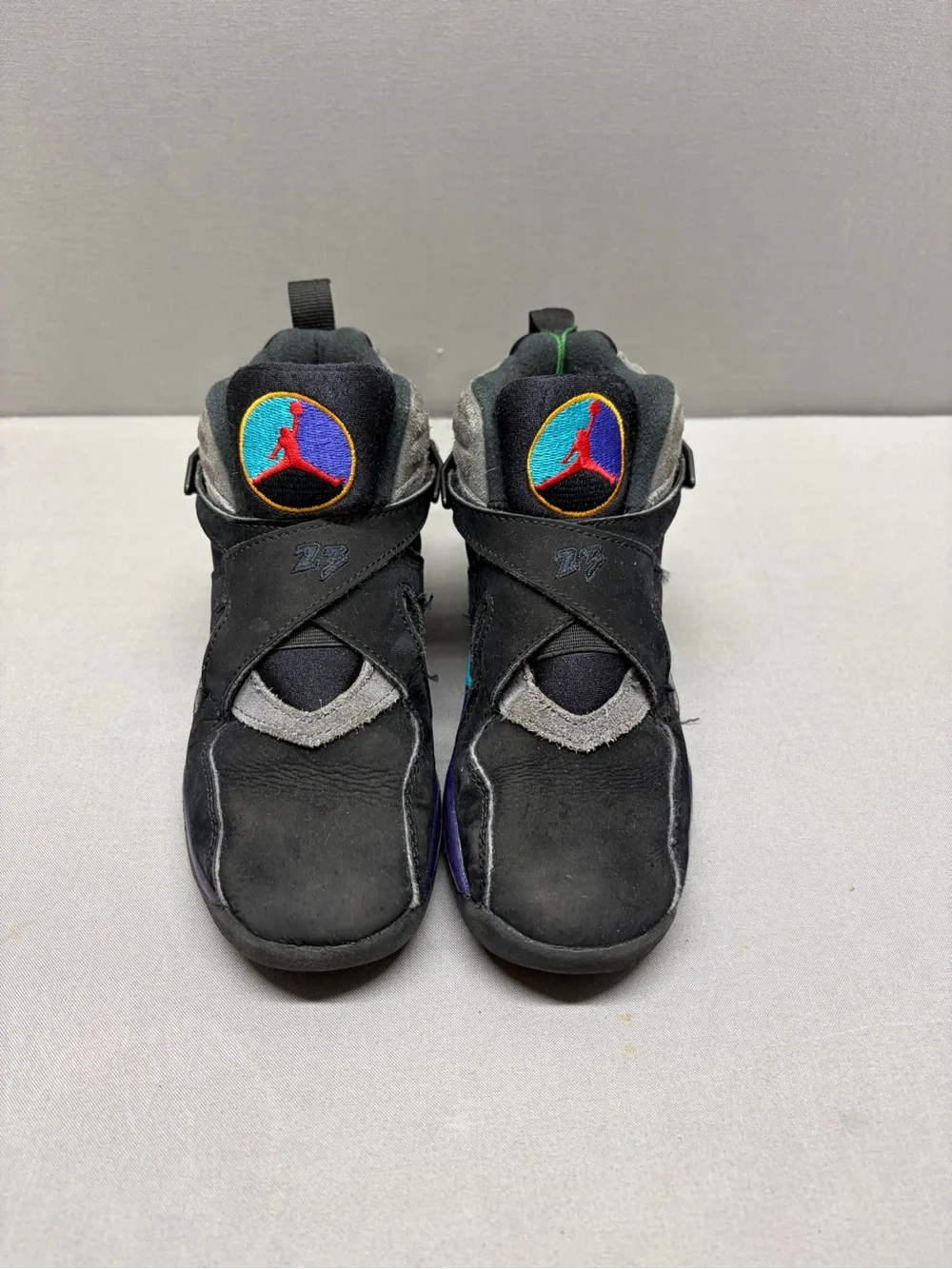 Jordan Kids Black Sneakers with Multicolor Jumpman Emblem